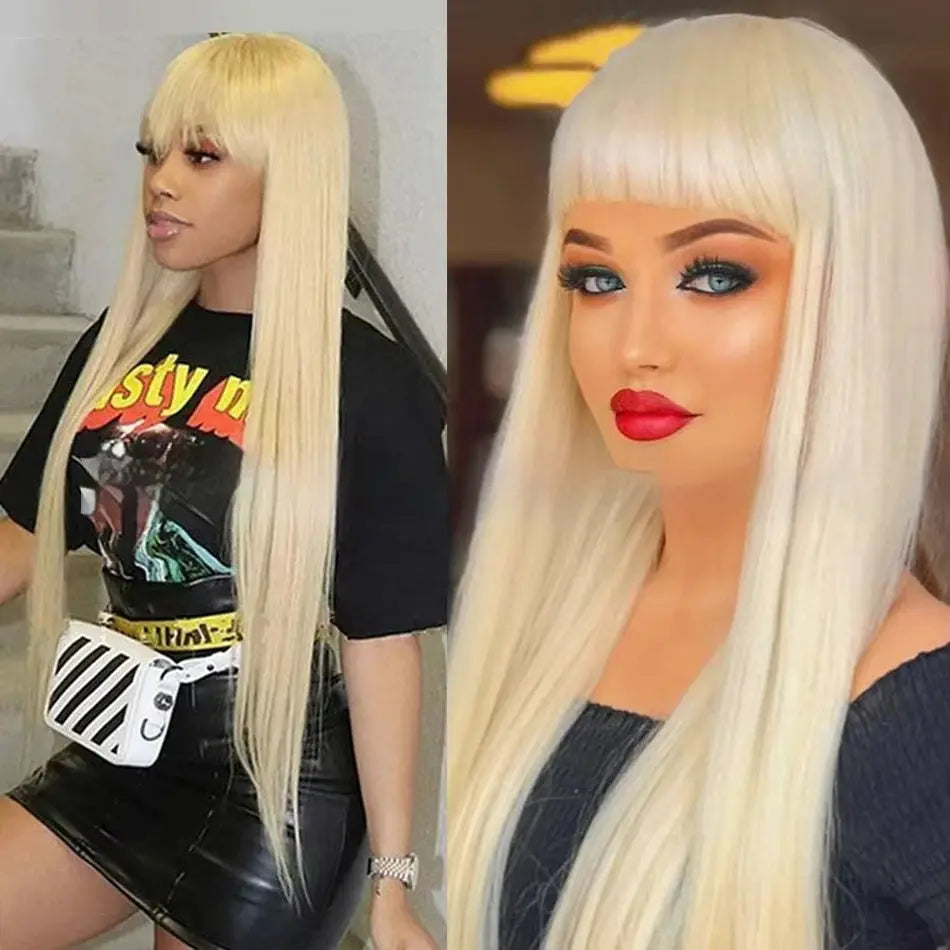 Full Bang Human Hair Wig RightOn68