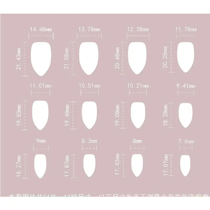 24 PCS Short Circles Press On Nails RightOn68