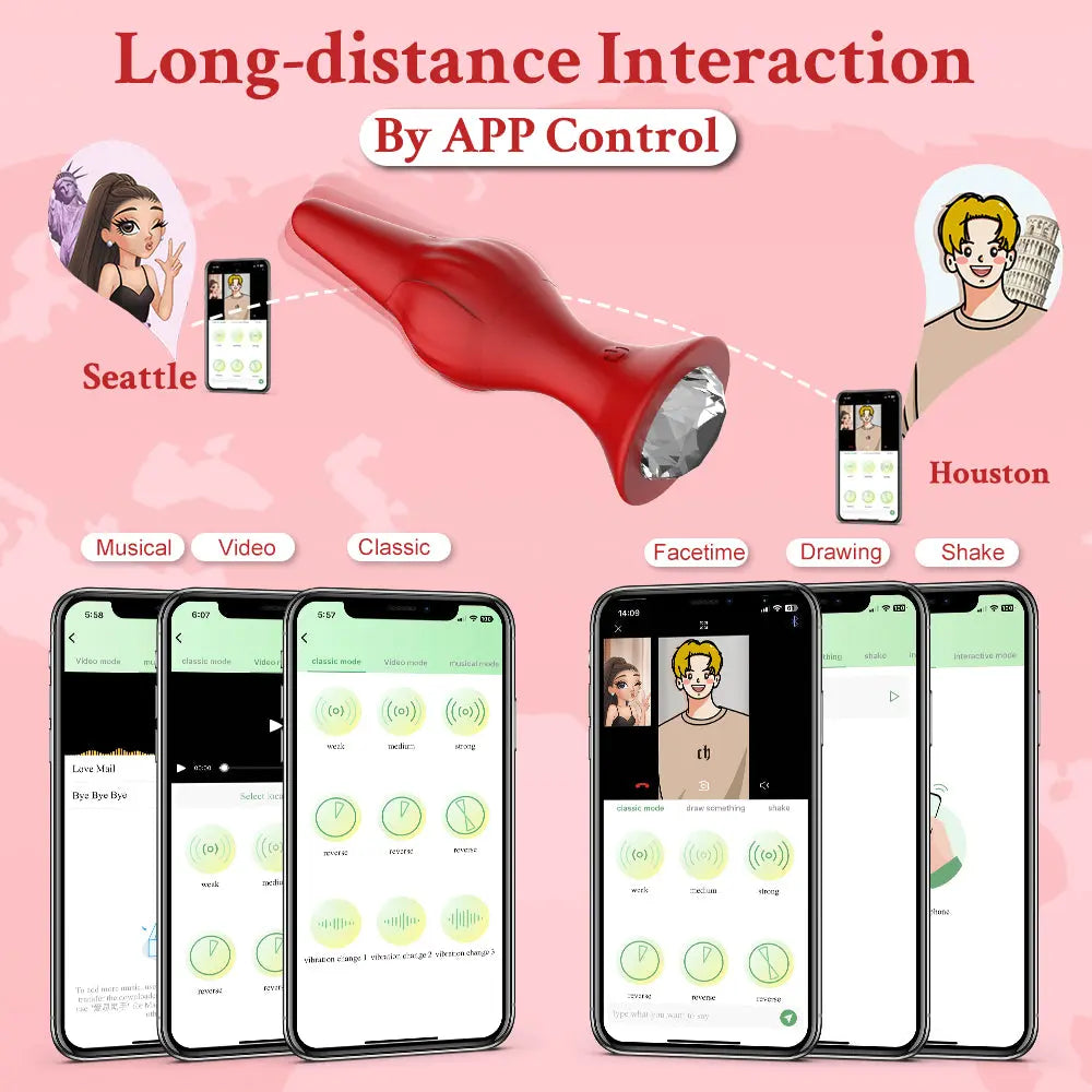 Vibrating Butt Plug Erotic Dildo RightOn68