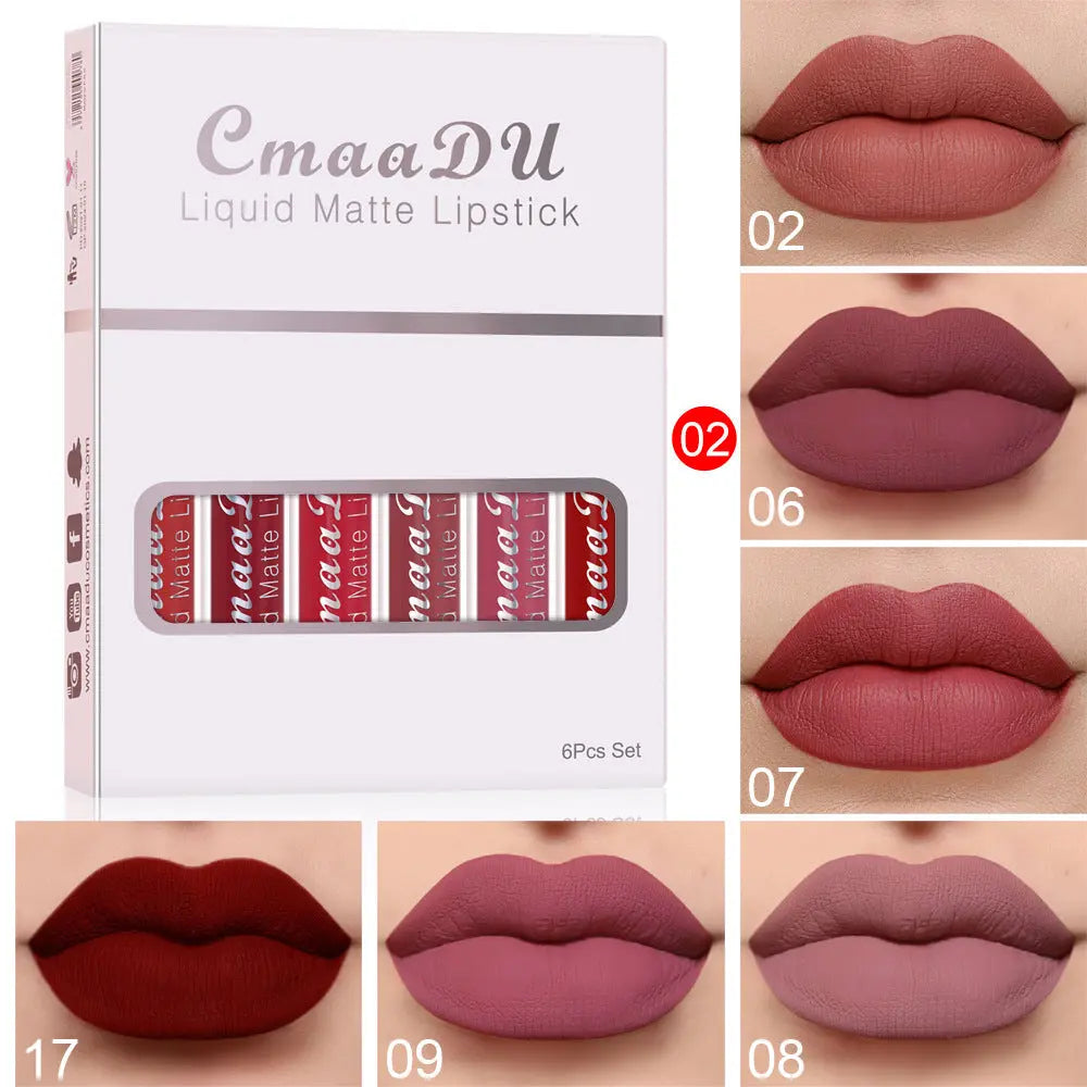 6 Boxes Of Matte Non-stick Waterproof Lipstick RightOn68