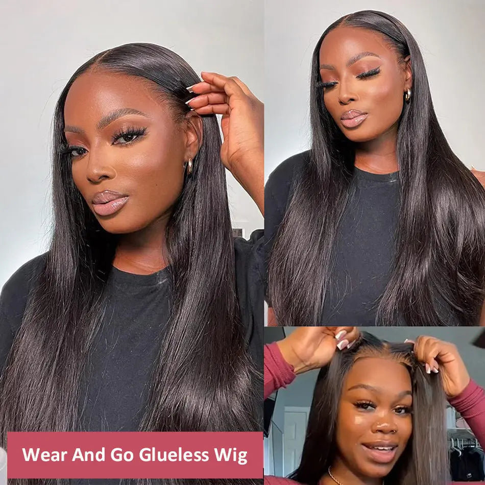 Glueless Human Hair Straight Wig RightOn68
