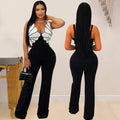 V-neck Sleeveless Slim-fit Jumpsuit Fashionable Womens Wear DC-Beyond Borders Collective