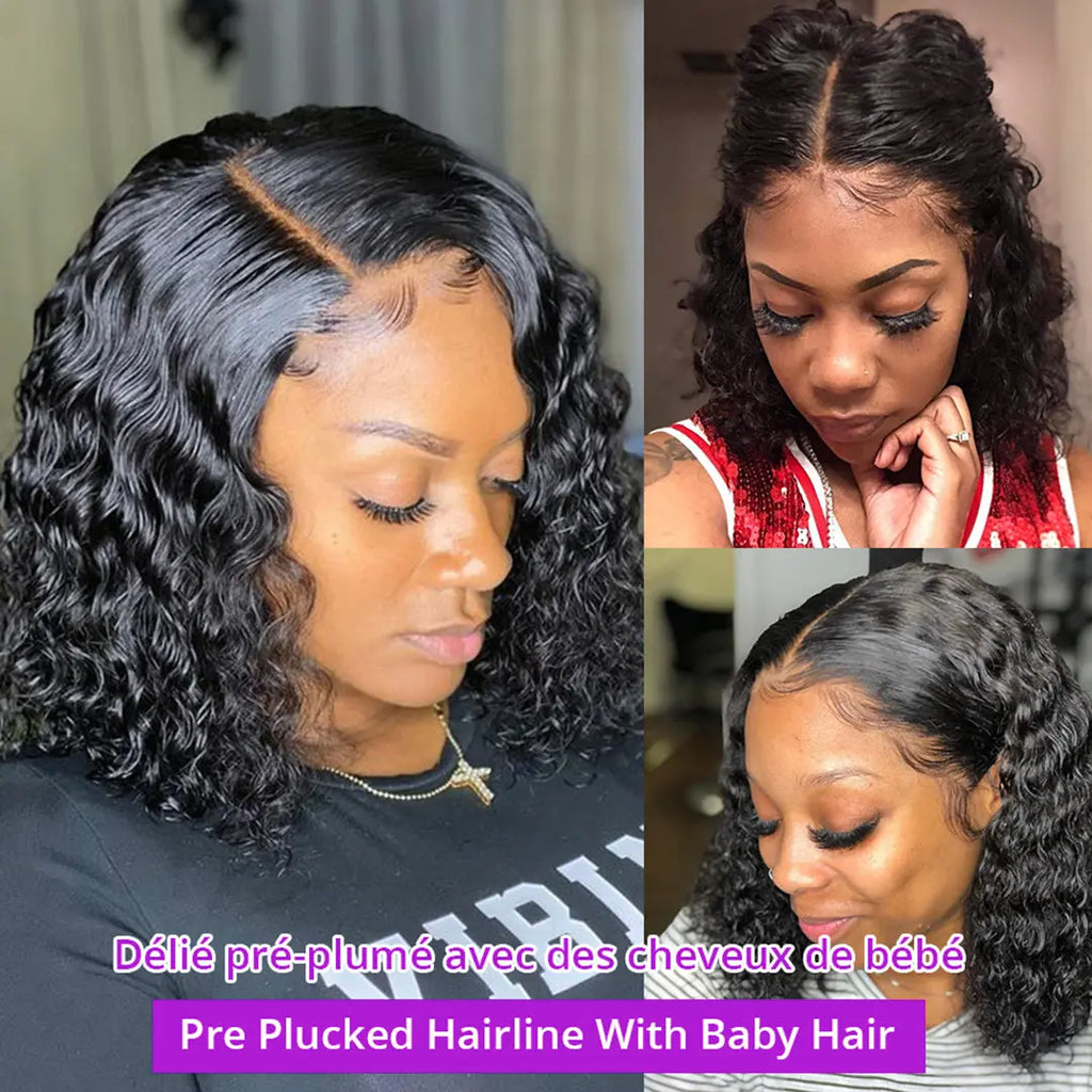 Deep Water Wave Lace Frontal Human Hair Wig RightOn68