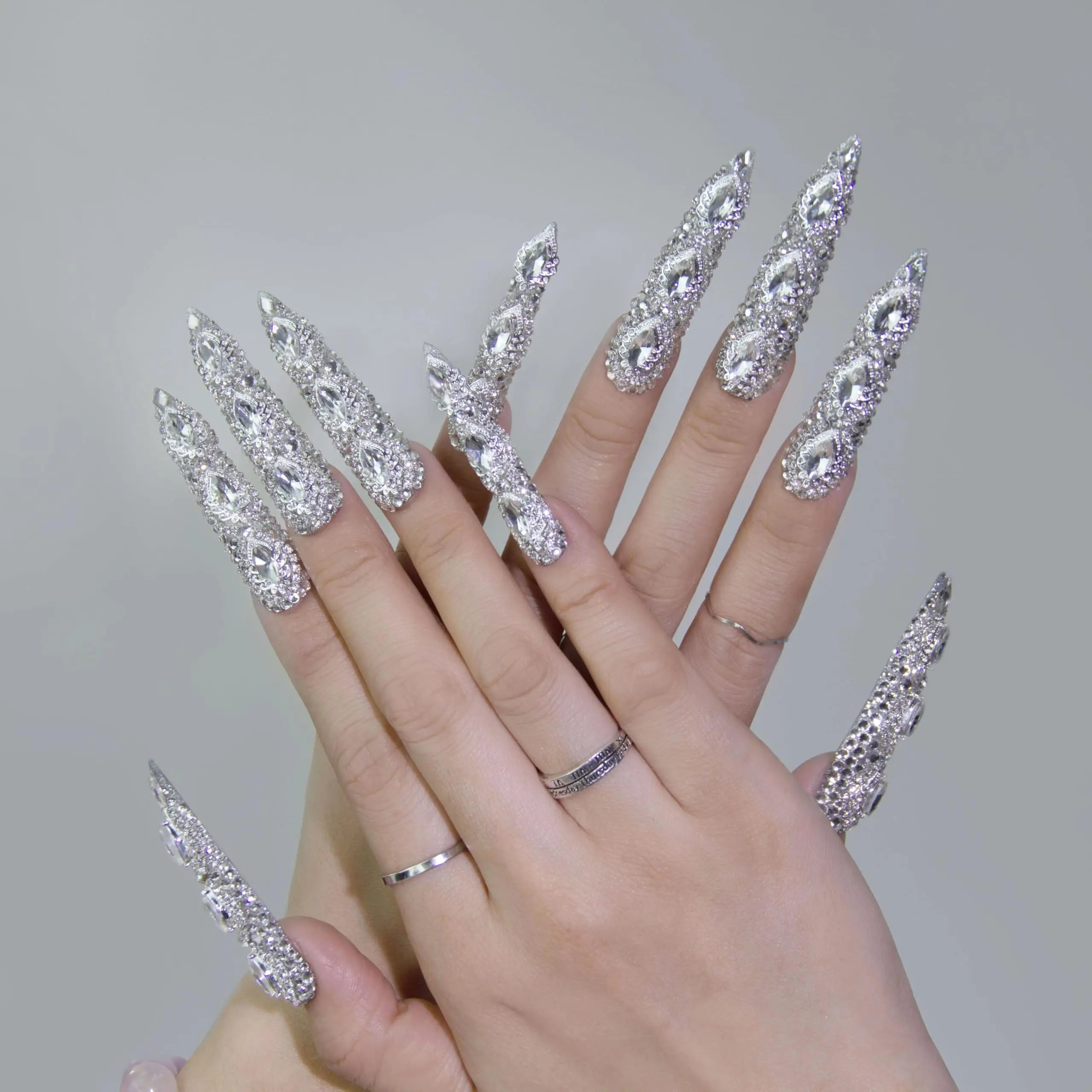 Queen Of Haute Diamond Long Press On Nails RightOn68