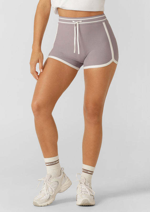Color-block Nude-effect High-waisted Yoga Shorts For Women DC-Beyond Borders Collective