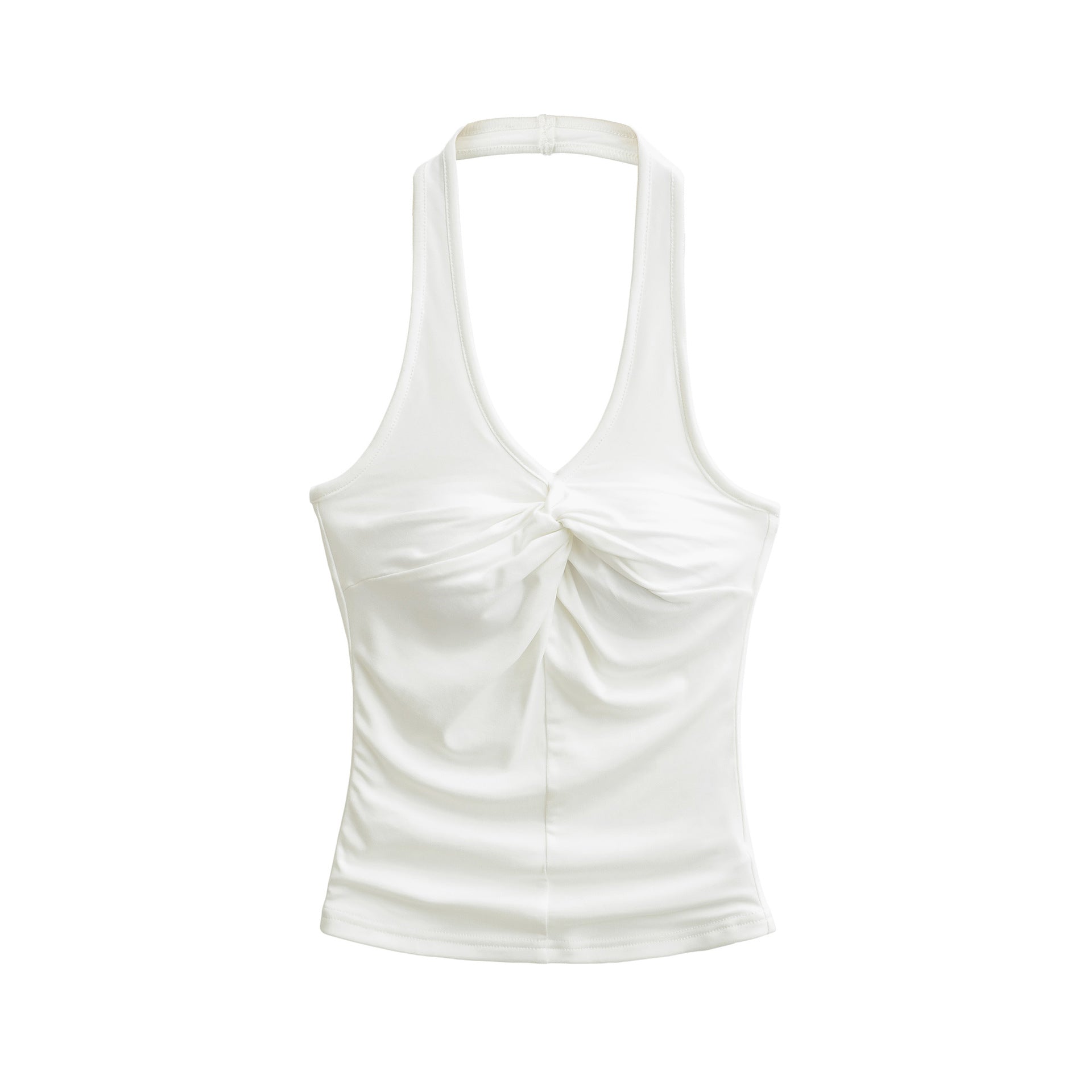 Womens Halter-Neck V-Neck Slim-Fit Top DC-Beyond Borders Collective
