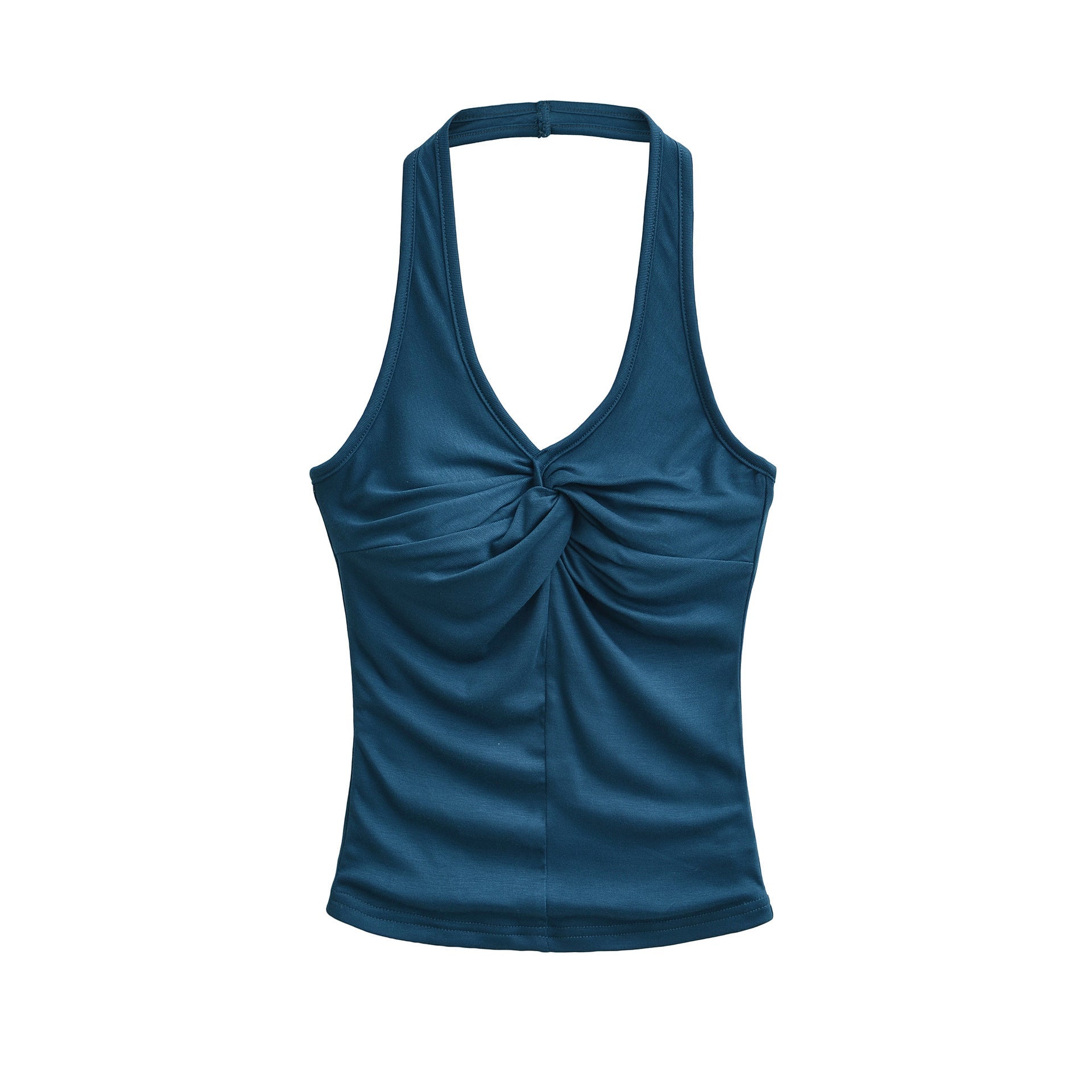 Womens Halter-Neck V-Neck Slim-Fit Top DC-Beyond Borders Collective