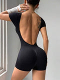 Seamless V-Neck Back-Friendly Yoga Jumpsuit DC-Beyond Borders Collective