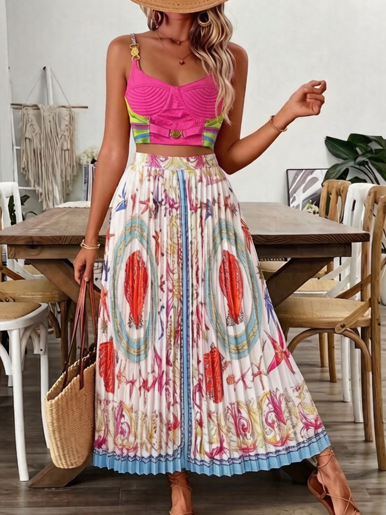 Romantic And Flowing Beach Vacation Dress Set DC-Beyond Borders Collective