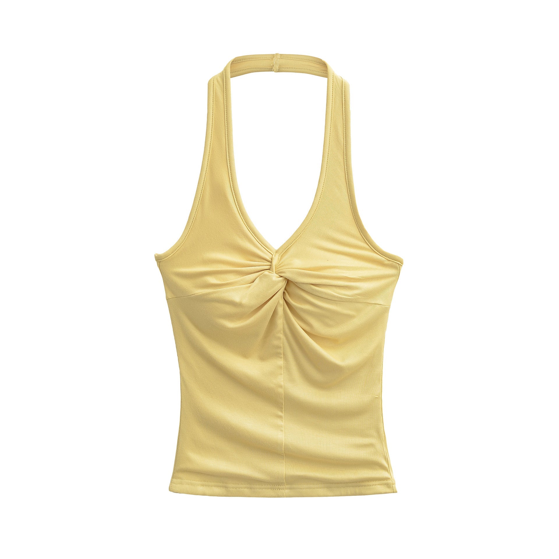 Womens Halter-Neck V-Neck Slim-Fit Top DC-Beyond Borders Collective