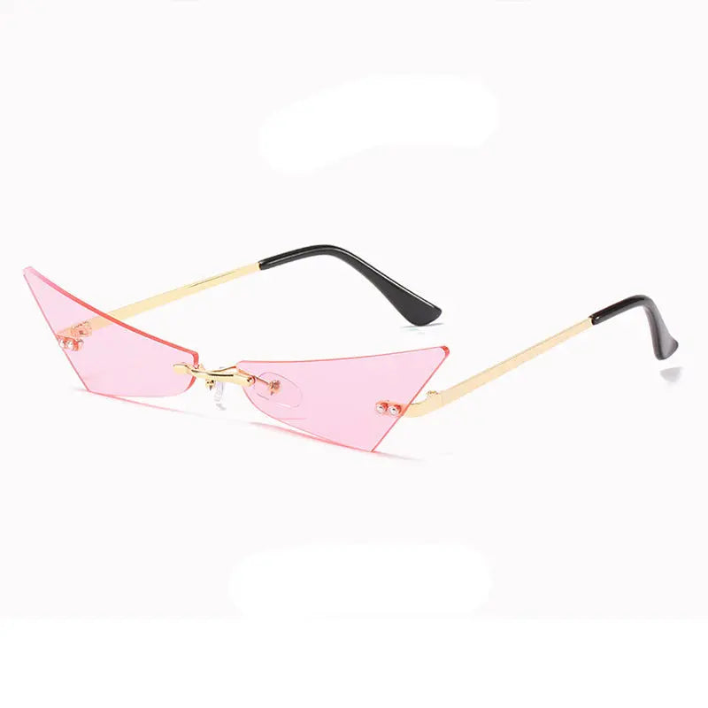 Retro Triangle European And American Cat Eye Disco Instafamous Sunglasses DC-Beyond Borders Collective