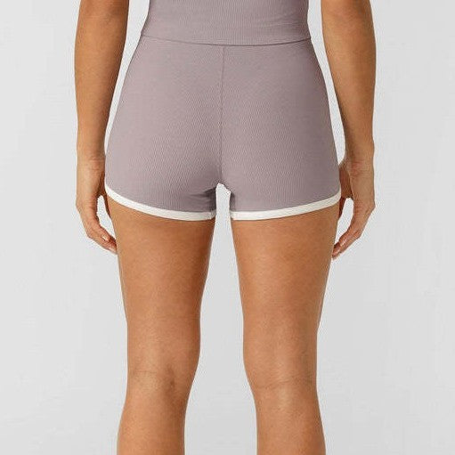 Color-block Nude-effect High-waisted Yoga Shorts For Women DC-Beyond Borders Collective