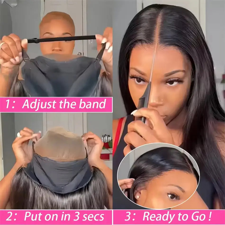 Glueless Human Hair Straight Wig RightOn68