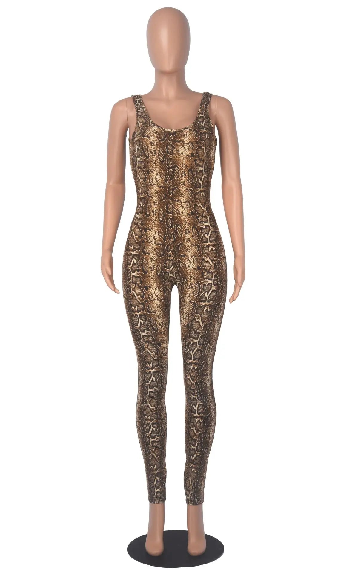 Big U-neck Printed Jumpsuit Fashion Women's Wear DC-Beyond Borders Collective