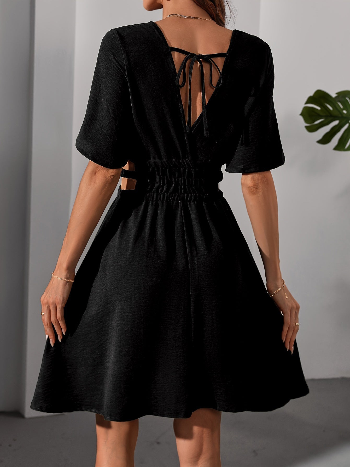 Elegant High-Waisted Pleated A-Line Summer Dress DC-Beyond Borders Collective