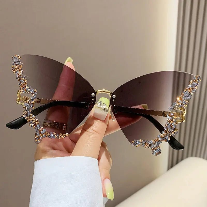 Luxury Diamond Butterfly Sunglasses RightOn68