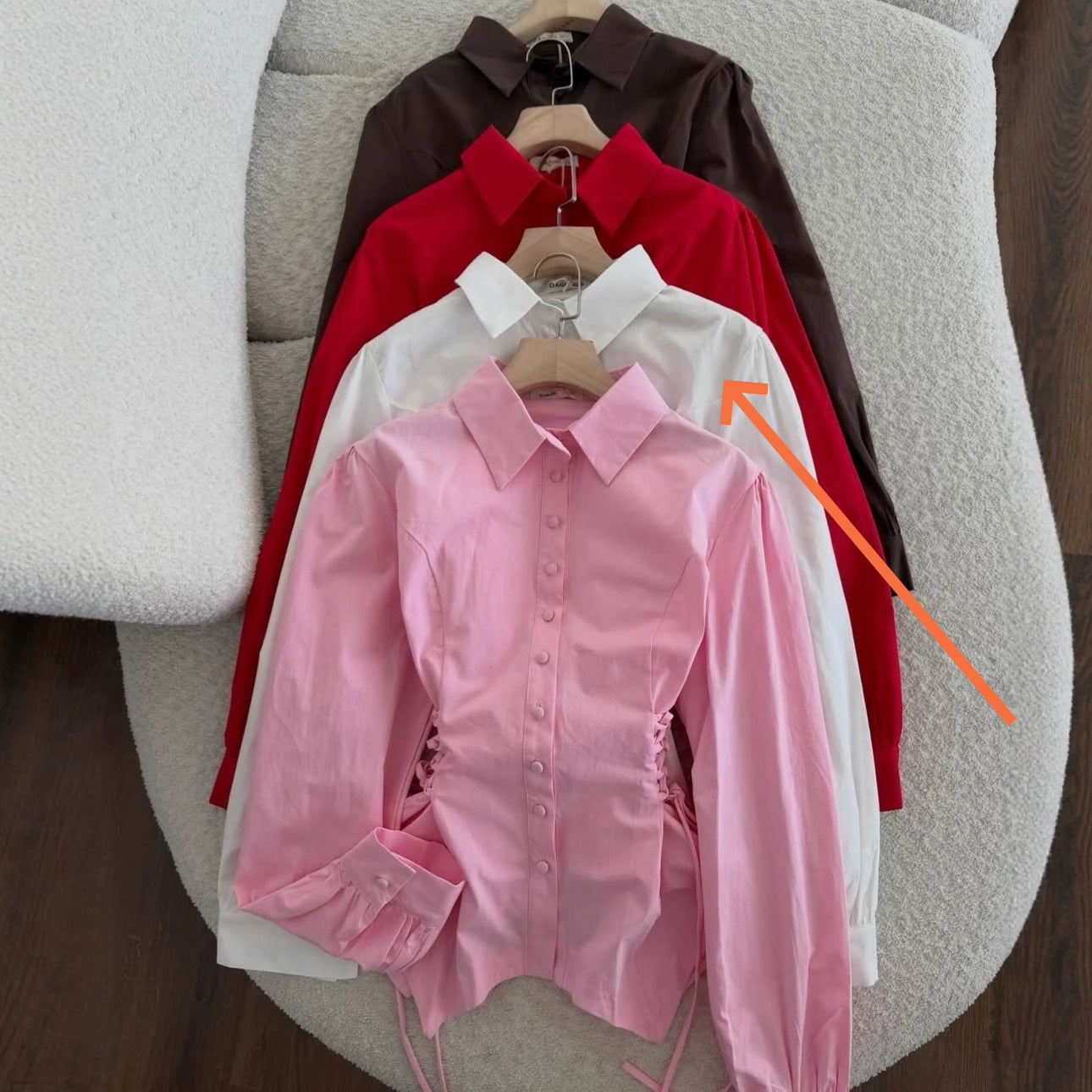 Fitted-waist, Long-sleeve Womens Single-breasted Blouse DC-Beyond Borders Collective