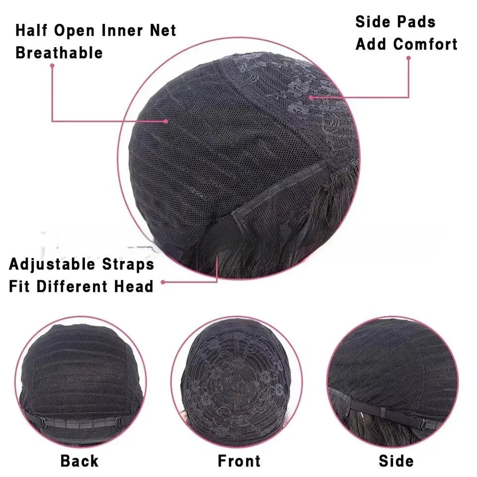 Straight Wig with Bang, no Lace RightOn68