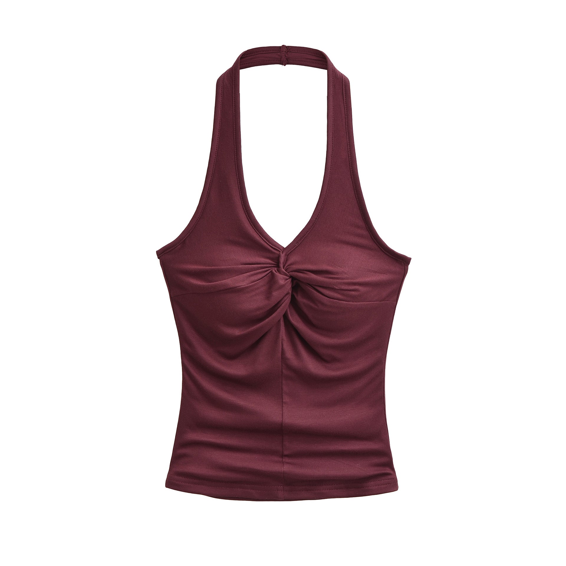 Womens Halter-Neck V-Neck Slim-Fit Top DC-Beyond Borders Collective