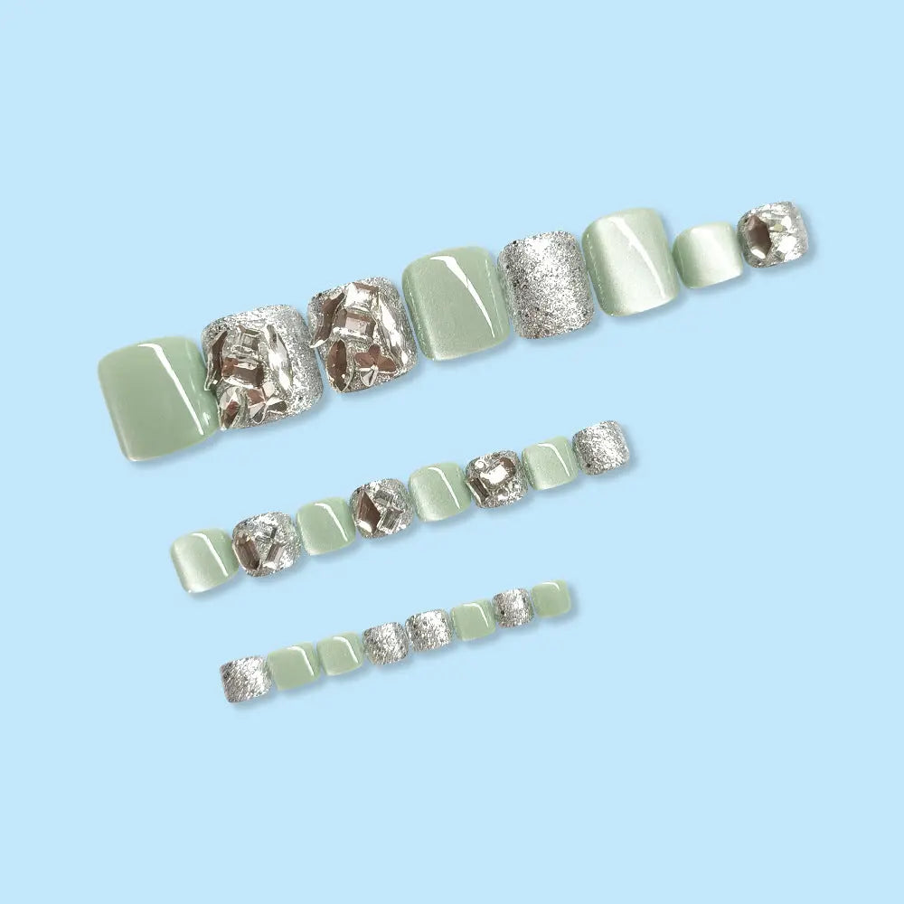Diamond Transparent Cat's Eye Nails RightOn68