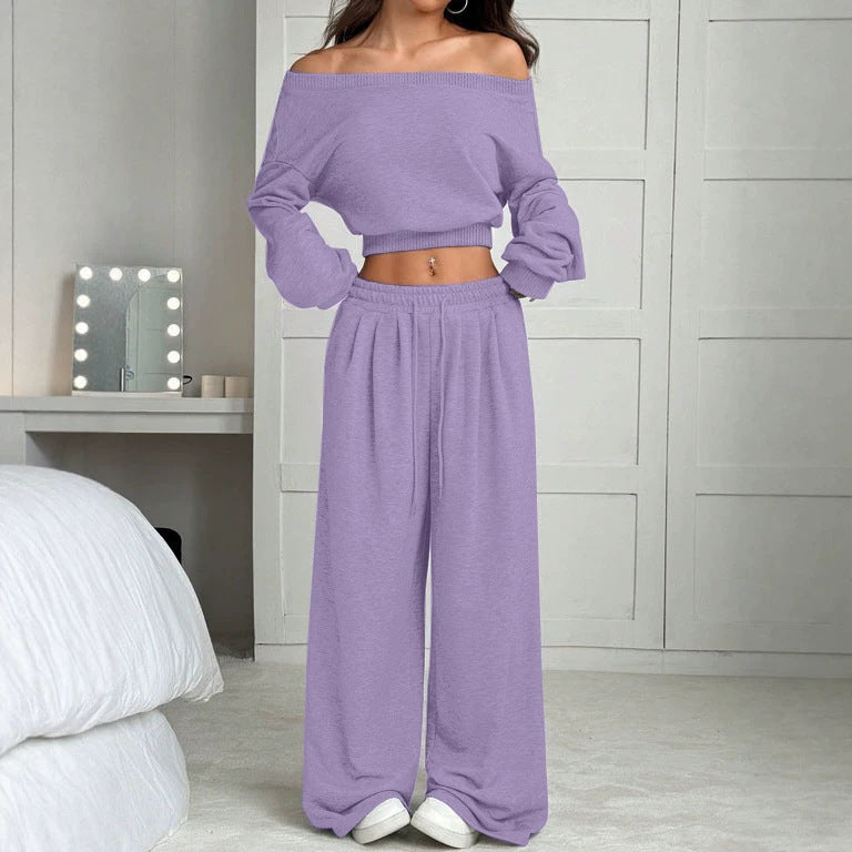 Womens Off-shoulder Casual Sweatshirt Set DC-Beyond Borders Collective