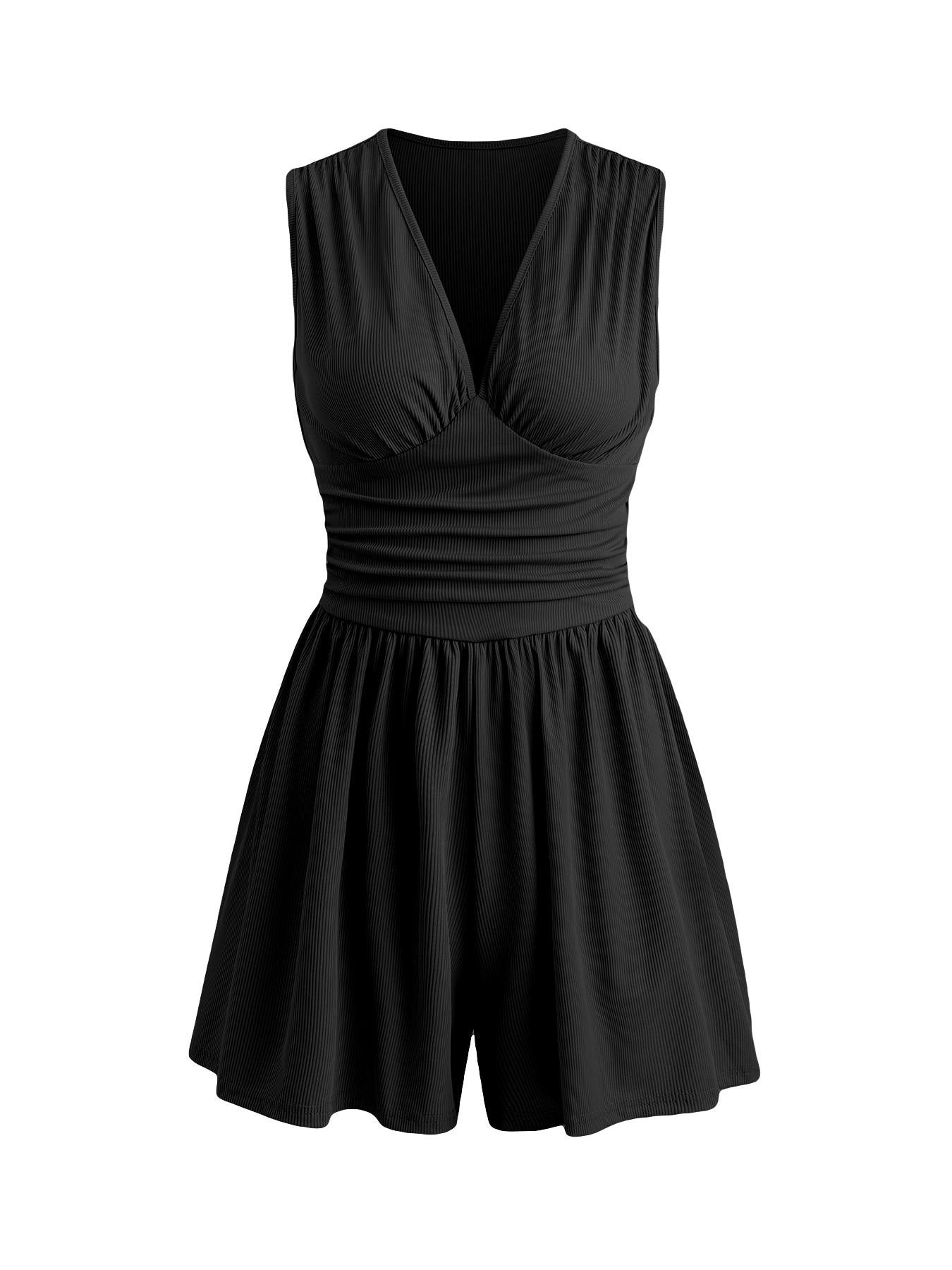 Elegant Commuter Shorts Sleeveless Jumpsuit DC-Beyond Borders Collective