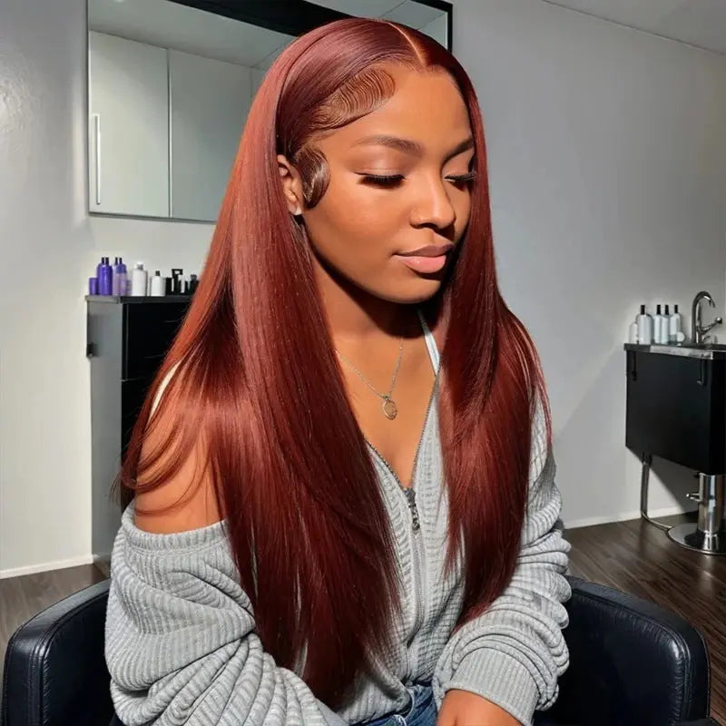 Straight Human Hair Lace Front Wig RightOn68