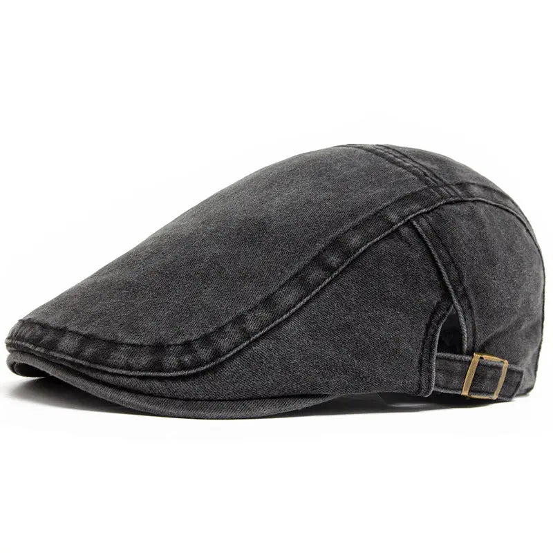 Retro Washed Denim Beret Cap RightOn68