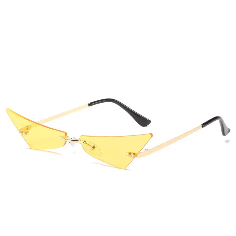 Retro Triangle European And American Cat Eye Disco Instafamous Sunglasses DC-Beyond Borders Collective