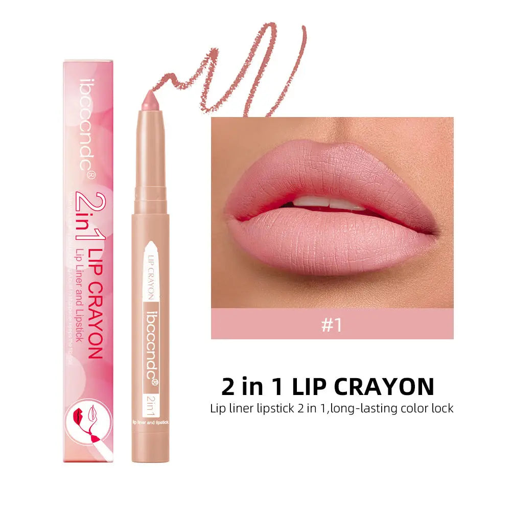 2-in-1 Long Lasting Waterproof Matte Lip Liner Dropshipman