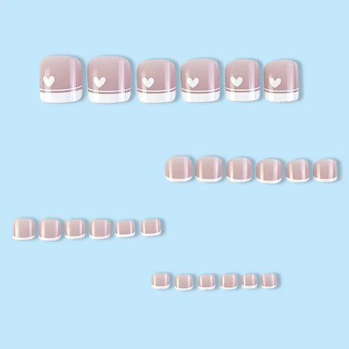 24PCs French Nude Natural Nails RightOn68
