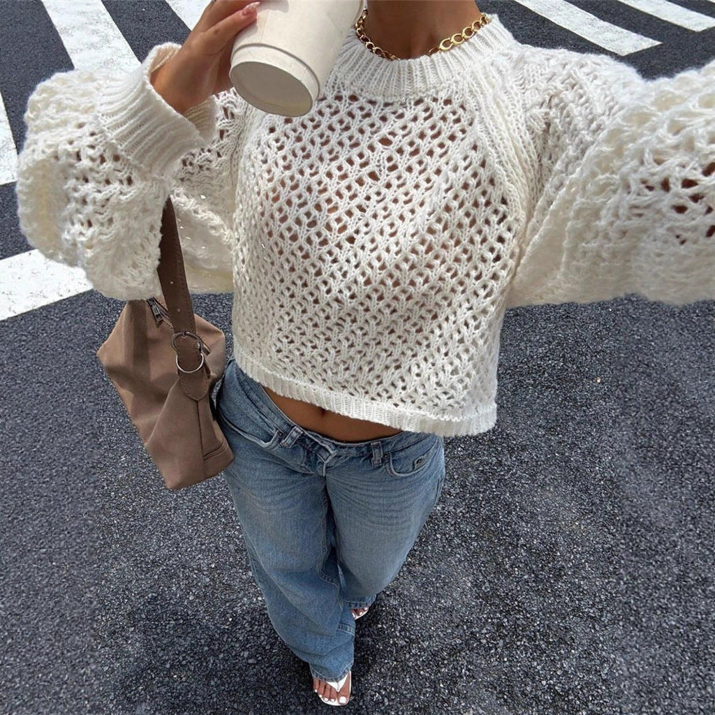 Backless Hollow-Out Knitted Pullover Sweater DC-Beyond Borders Collective