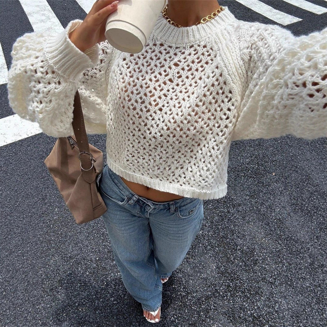 Backless Hollow-Out Knitted Pullover Sweater DC-Beyond Borders Collective