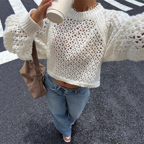 Backless Hollow-Out Knitted Pullover Sweater DC-Beyond Borders Collective