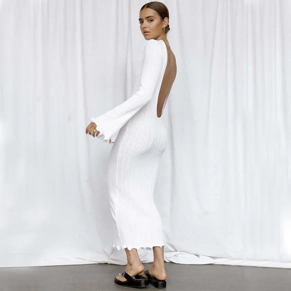 Long-sleeved Ruffled Dress RightOn68