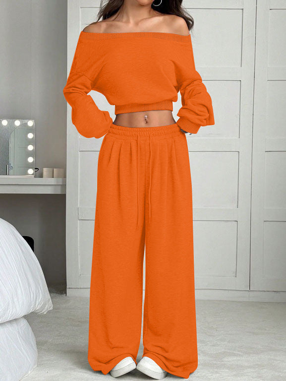 Womens Off-shoulder Casual Sweatshirt Set DC-Beyond Borders Collective