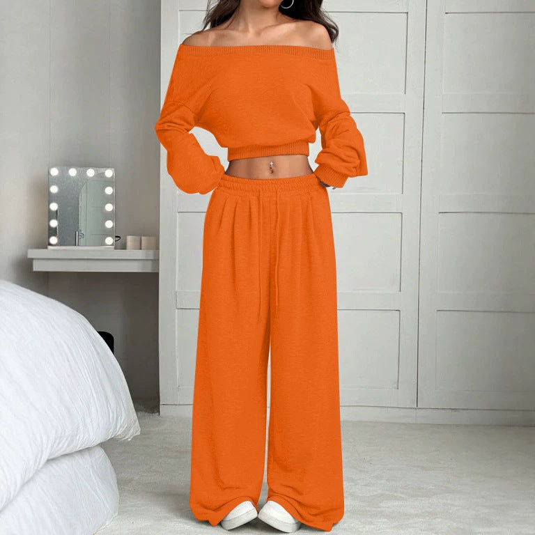 Womens Off-shoulder Casual Sweatshirt Set DC-Beyond Borders Collective