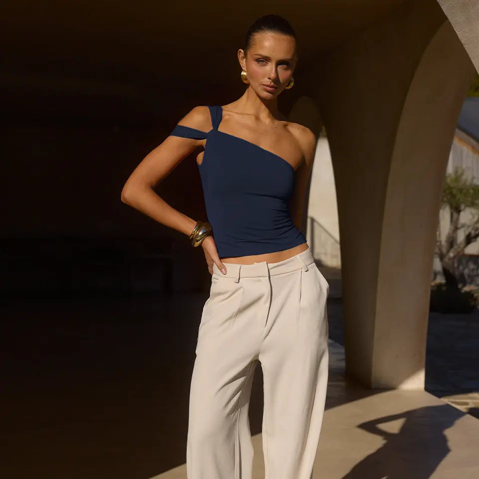 Fashion Women's Wear Irregular Design Tube Top DC-Beyond Borders Collective