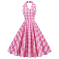 British-style Halter-neck Notched-colla Flared Maxi Dress DC-Beyond Borders Collective