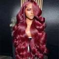 High-Definition Burgundy Lace Hair Wig RightOn68