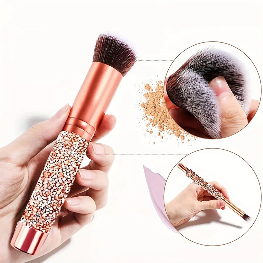 10Pcs Luxury Makeup Brush with Diamond Handle RightOn68