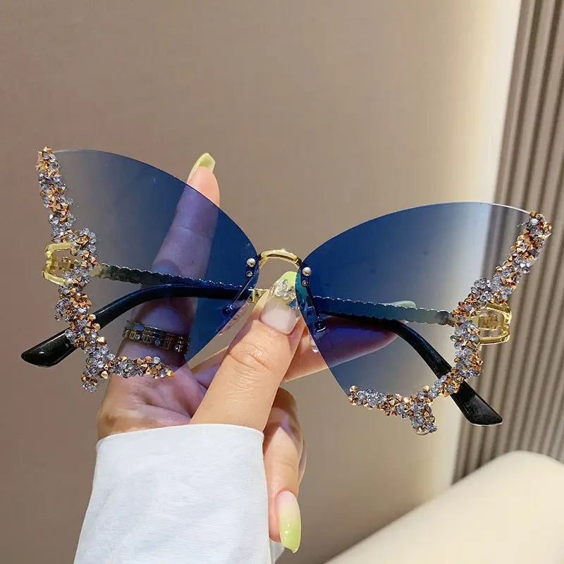 Luxury Diamond Butterfly Sunglasses RightOn68